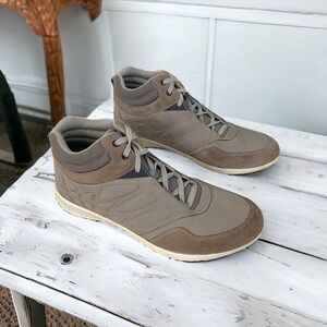 Easy Spirit Men's Taupe Leather Seplank High Top Sneakers, Size 11